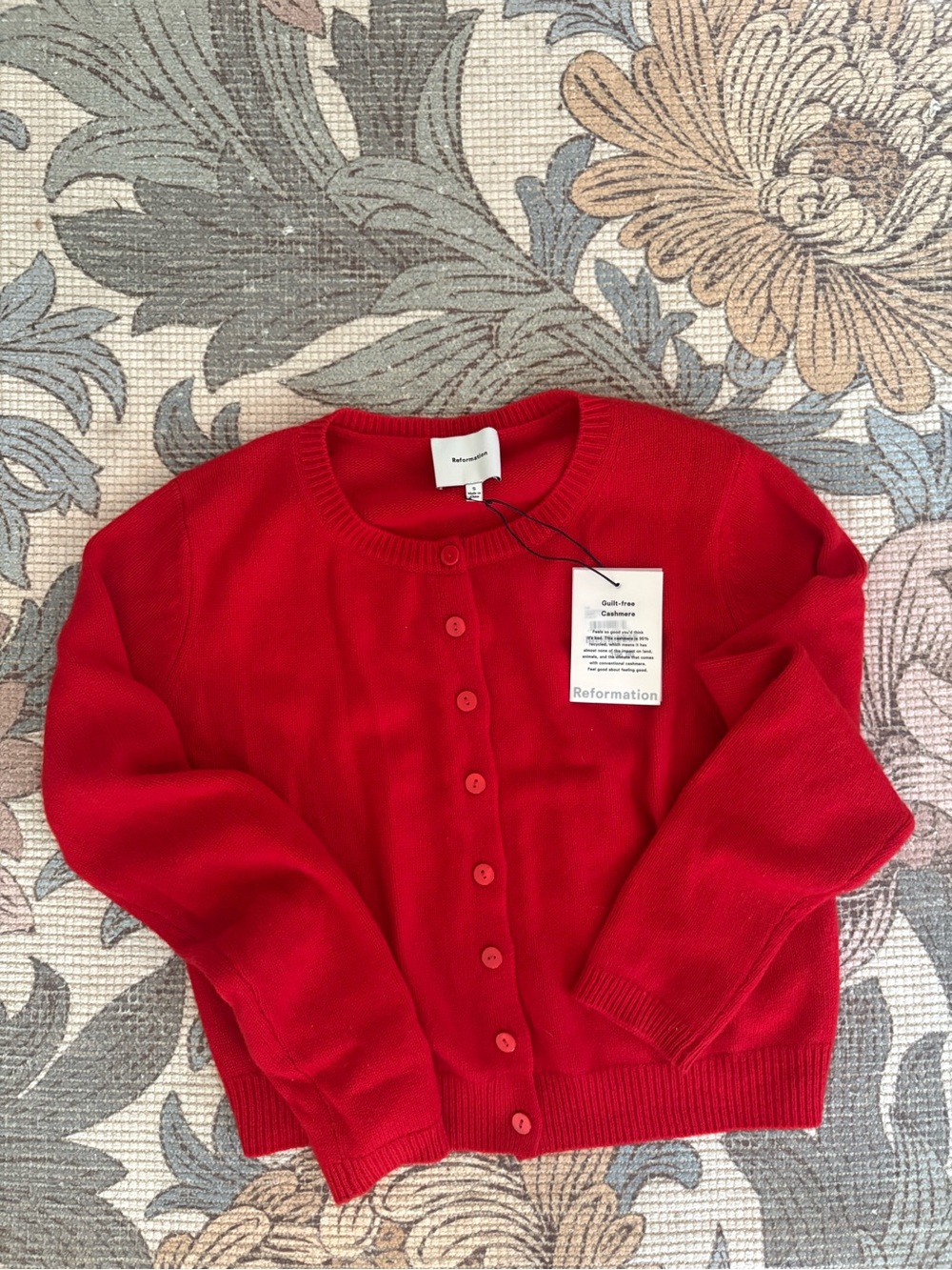 Reformation Clara Cashmere Crew Cardigan